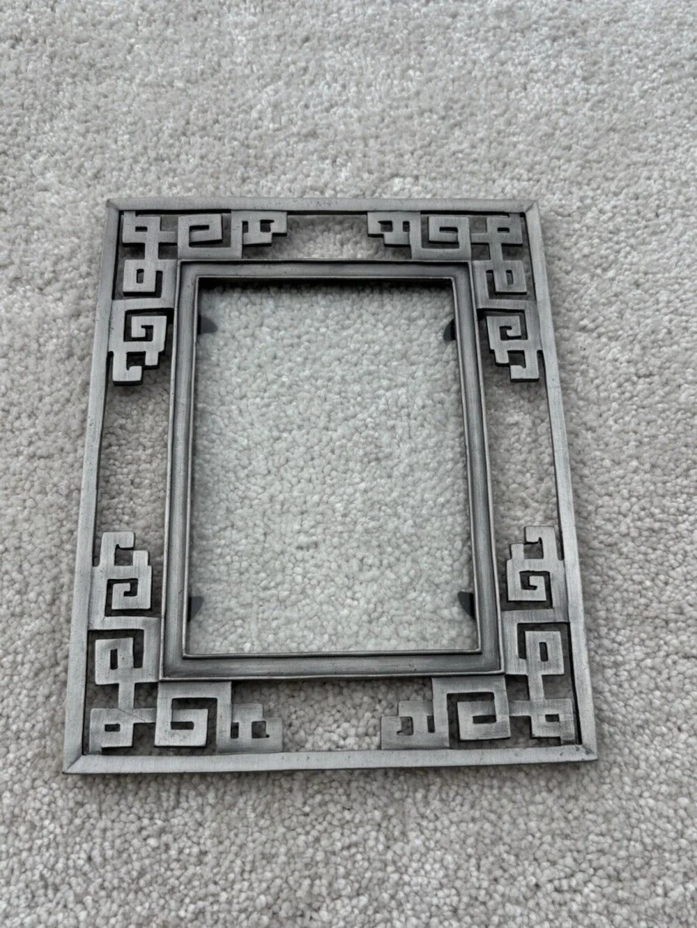 Metal Scrollwork Frame With Silver Finish